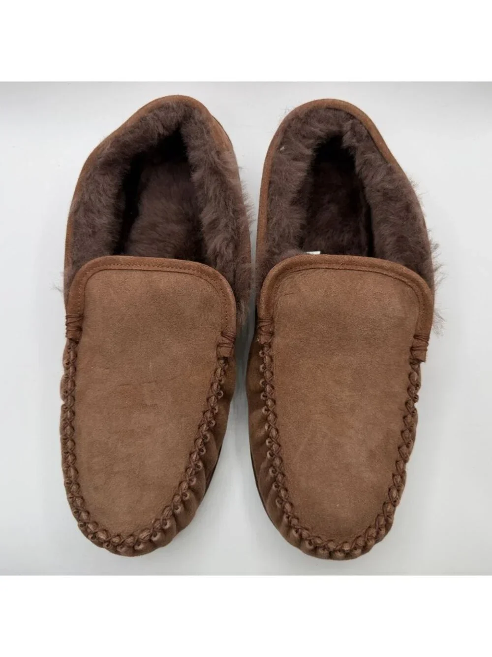L.L.Bean Men's Wicked Good Slippers Venetian Size 12W Comfort Fur lined Shoe